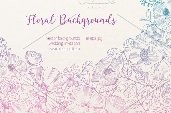 Floral backgrouns in Objects - product preview 4