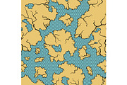 Seamless pattern with old nautical map.