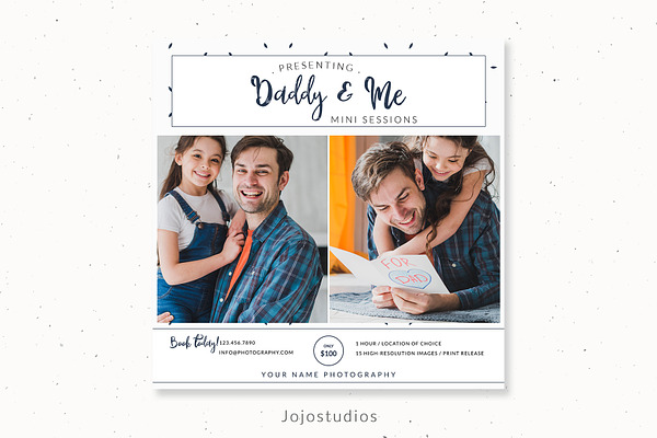 Daddy and me mini session template