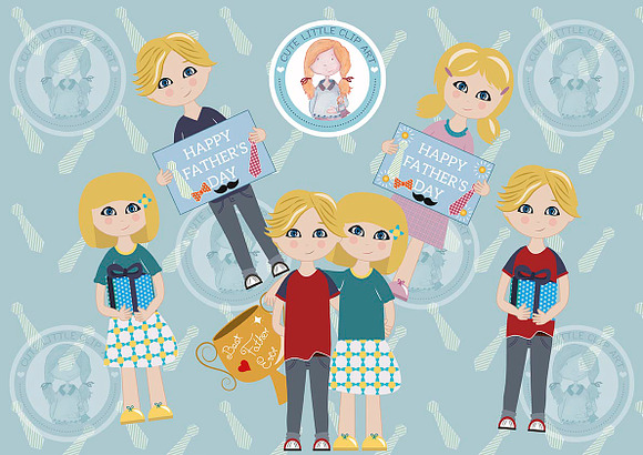Father's day Clipart in Illustrations - product preview 3