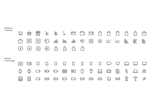 Line Icons Pack - modern & simple in Graphics - product preview 7