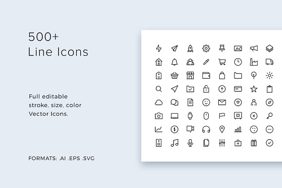 Line Icons Pack - modern & simple in Graphics - product preview 12