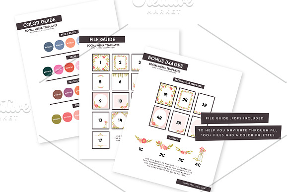 Floral social media templates in Instagram Templates - product preview 3