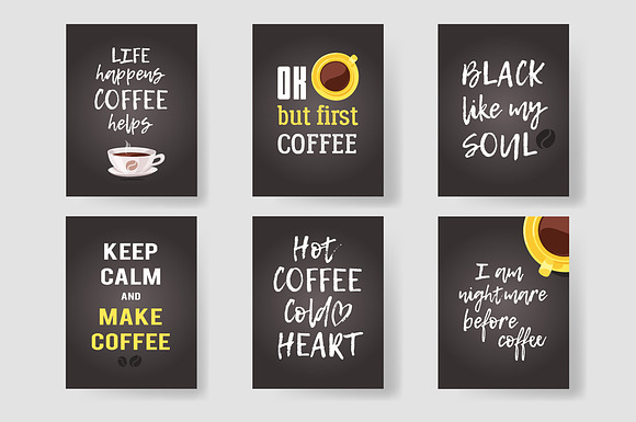 Coffee Cups and Quotes in Illustrations - product preview 1