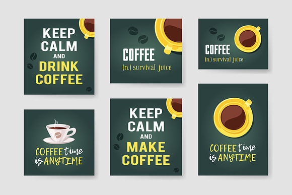 Coffee Cups and Quotes in Illustrations - product preview 3