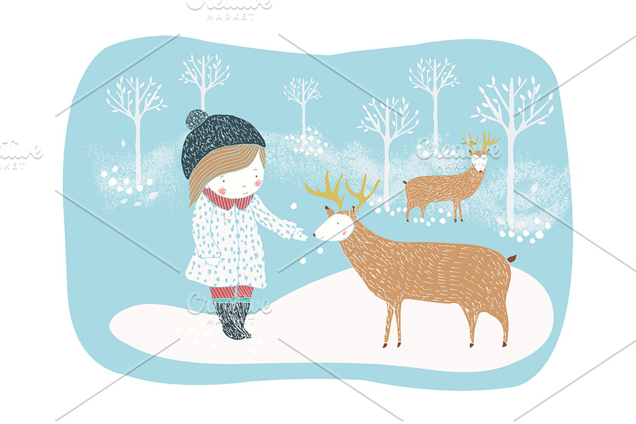 Deer in Illustrations - product preview 8