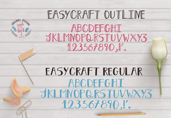 Easycraft 2 Fonts Regular - Outline in Sans-Serif Fonts - product preview 1