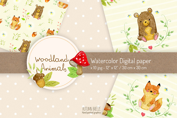 Animals digital paper in Graphics - product preview 1