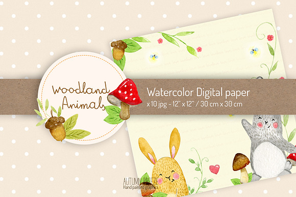 Animals digital paper in Graphics - product preview 3