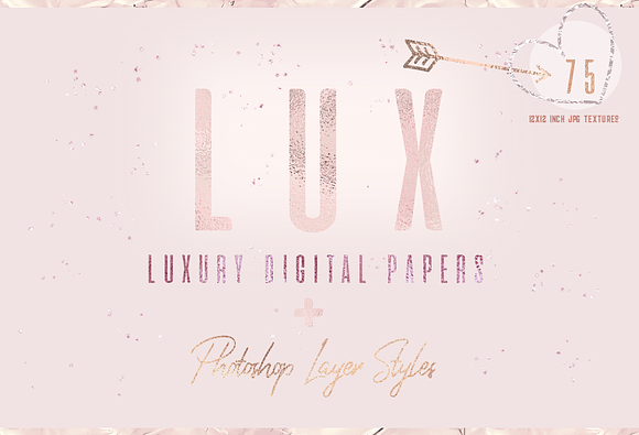 75 Pink & Gold Luxe Textures bundle in Textures - product preview 7