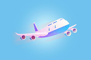 Air plane grained vecto illustration