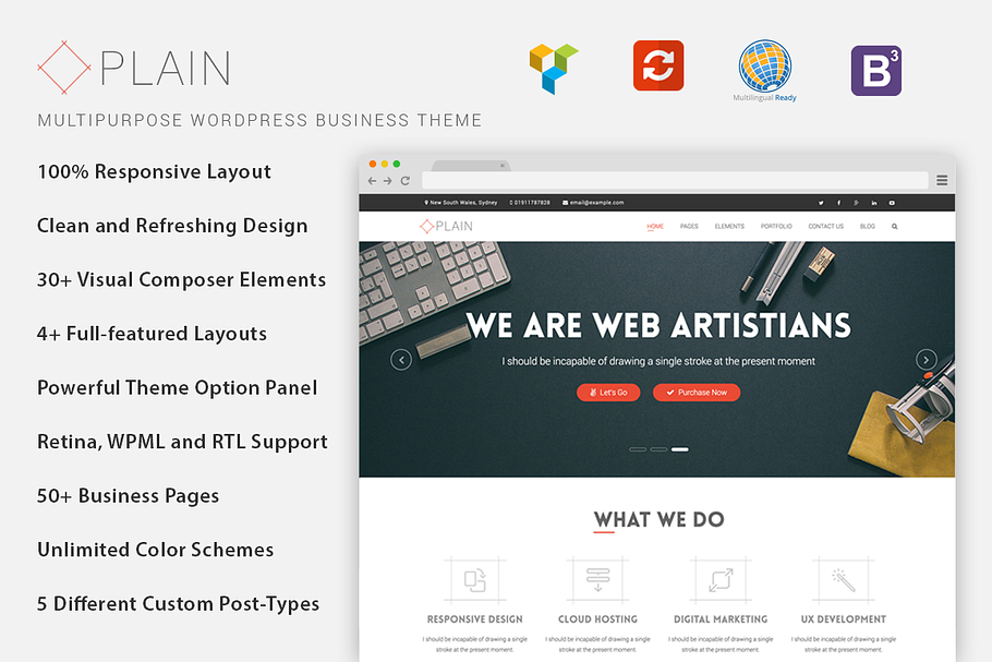 Plain - Multi-purpose WP Theme in WordPress Business Themes - product preview 8