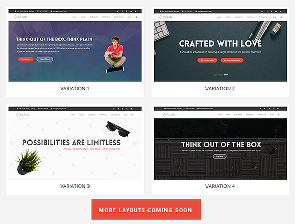 Plain - Multi-purpose WP Theme in WordPress Business Themes - product preview 1