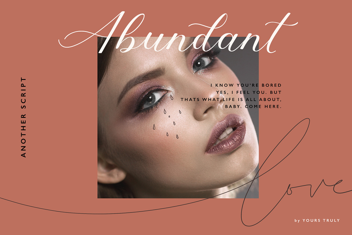 Abundant Script | Modern Calligraphy in Display Fonts - product preview 8