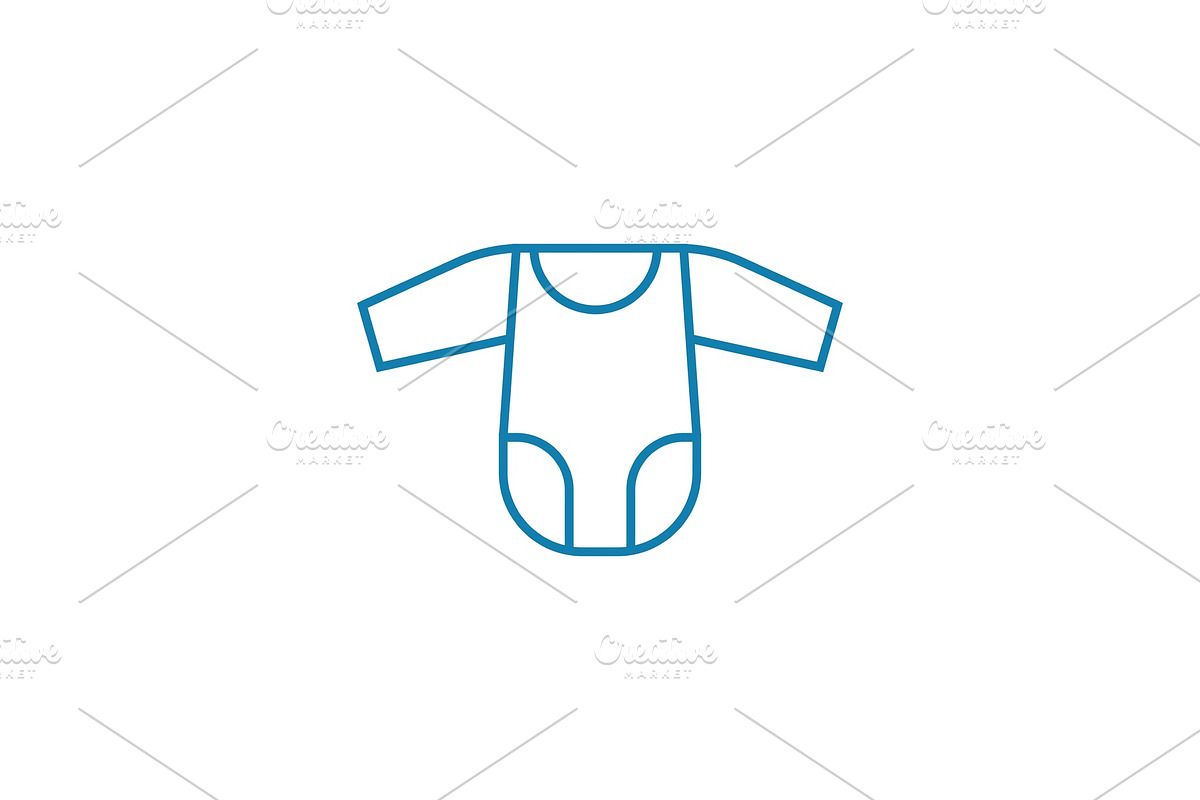 Clothes for babies linear icon concept. Clothes for babies line vector sign, symbol, illustration. in Illustrations - product preview 8