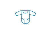 Clothes for babies linear icon concept. Clothes for babies line vector sign, symbol, illustration.