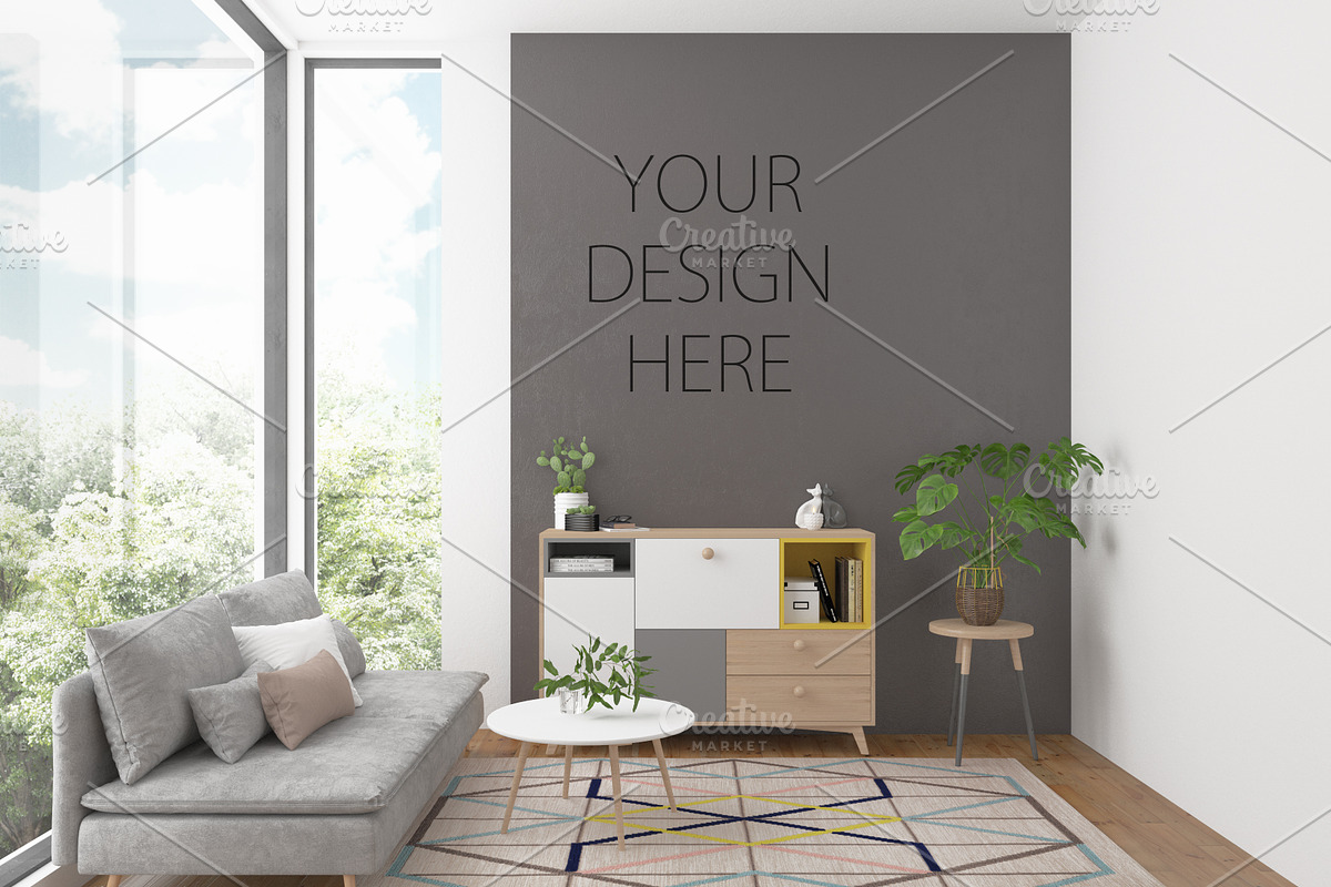 Artwork background Interior mockup in Print Mockups - product preview 8