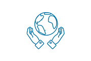 Global opportunities linear icon concept. Global opportunities line vector sign, symbol, illustration.