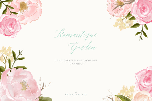 Flower Clip Art - Romantique Garden