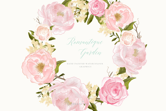 Flower Clip Art - Romantique Garden in Illustrations - product preview 1