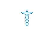 Health care system linear icon concept. Health care system line vector sign, symbol, illustration.