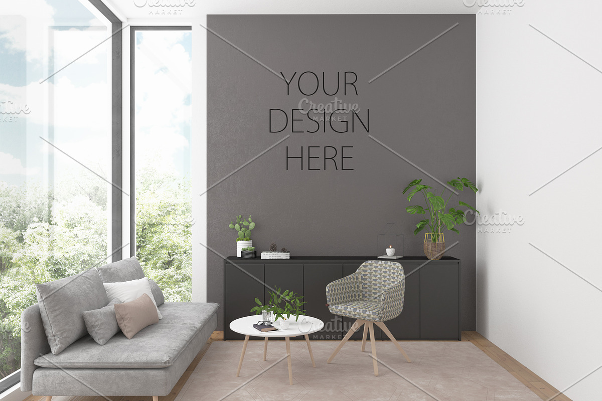 Artwork background Interior mockup in Print Mockups - product preview 8