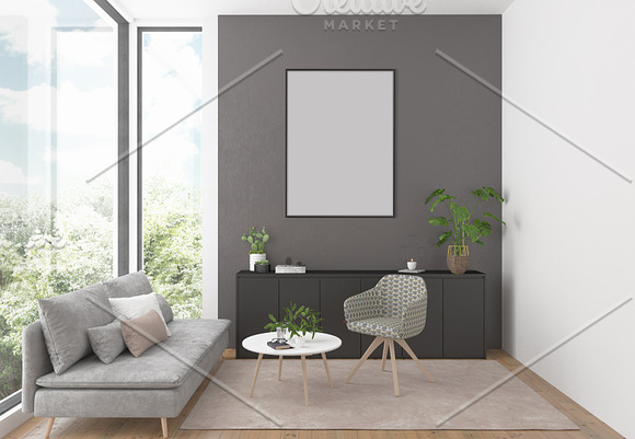 Artwork background Interior mockup in Print Mockups - product preview 1