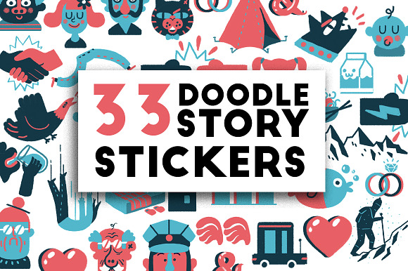 Icons & Stickers Emoticons Set in Graphics - product preview 3