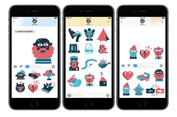 Icons & Stickers Emoticons Set in Graphics - product preview 4