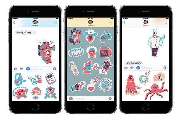 Icons & Stickers Emoticons Set in Graphics - product preview 7