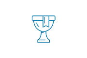 Honorable award linear icon concept. Honorable award line vector sign, symbol, illustration.