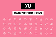 70 Baby Vector Icons