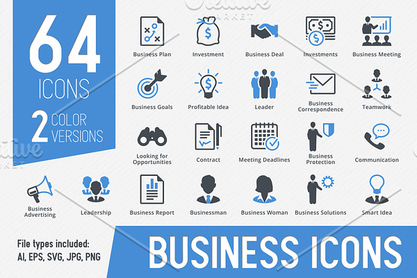 Business Icons - Blue Series