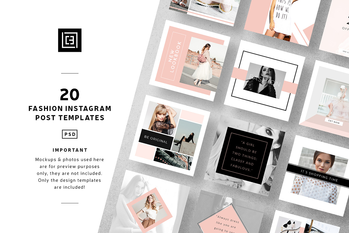 Fashion Instagram Post Templates in Instagram Templates - product preview 8