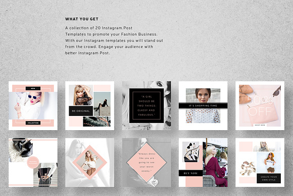 Fashion Instagram Post Templates in Instagram Templates - product preview 4