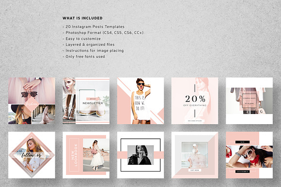 Fashion Instagram Post Templates in Instagram Templates - product preview 5