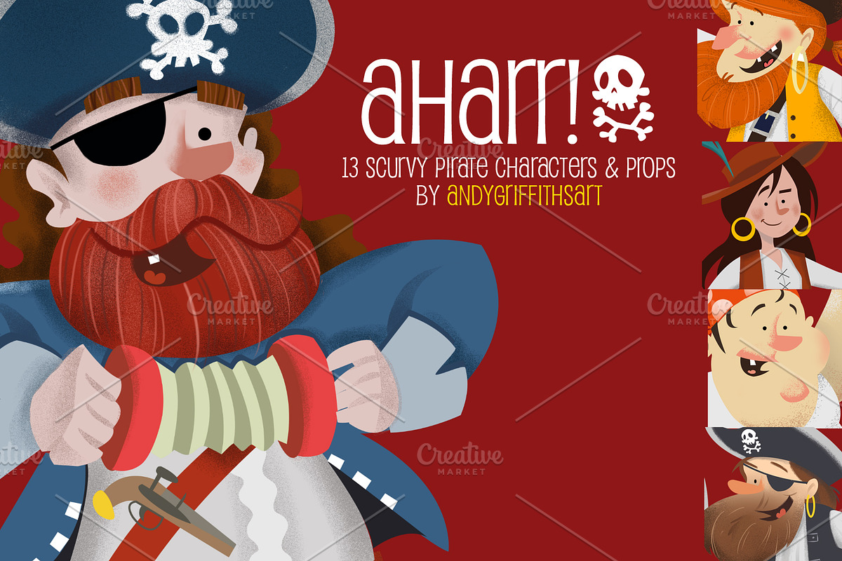 Aharr! Pirate Collection in Illustrations - product preview 8