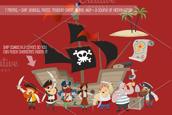 Aharr! Pirate Collection in Illustrations - product preview 1