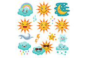 Various weather icon set