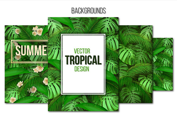 Vector tropical set. in Illustrations - product preview 5