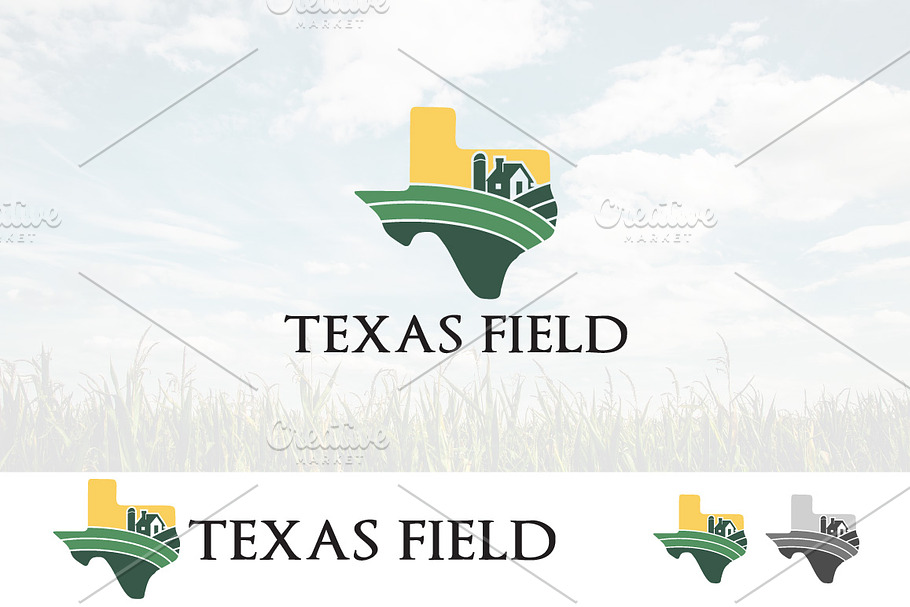 Texas Map Field Agriculture Logo in Logo Templates - product preview 8