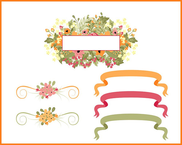 Bright Blooms Wedding Set in Illustrations - product preview 2