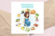 Pregnancy What to eat vector