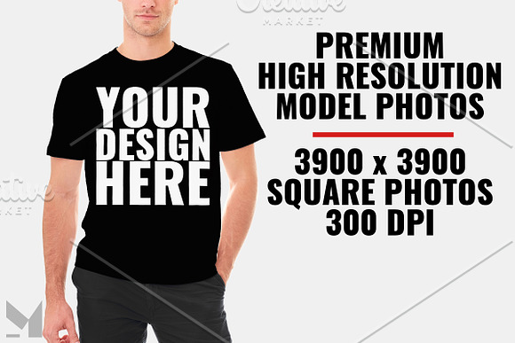 Men's T-Shirt Mockup in Product Mockups - product preview 1