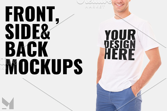 Men's T-Shirt Mockup in Product Mockups - product preview 2