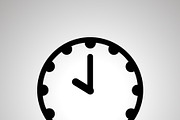 Clock face icon showing 10-00