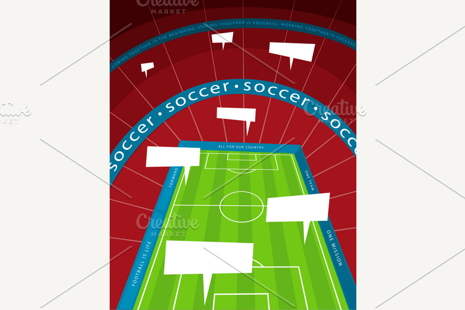 Soccer stadium with speech bubble in Illustrations - product preview 8