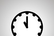 Clock face icon showing 11-00