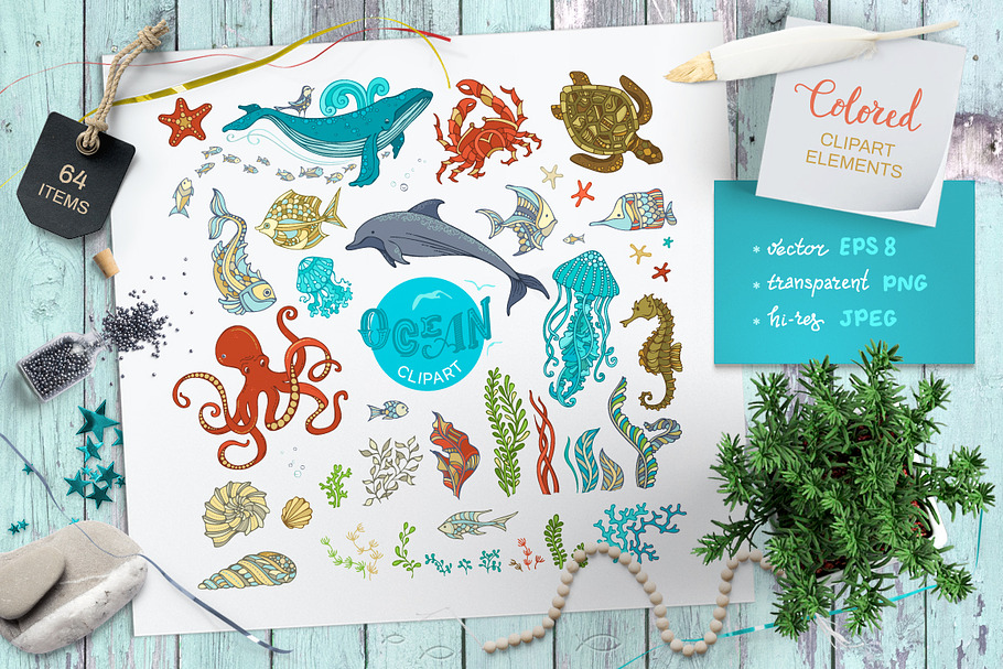 Ocean Underwater Life in Illustrations - product preview 8