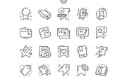 Bookmarks & Tags Line Icons